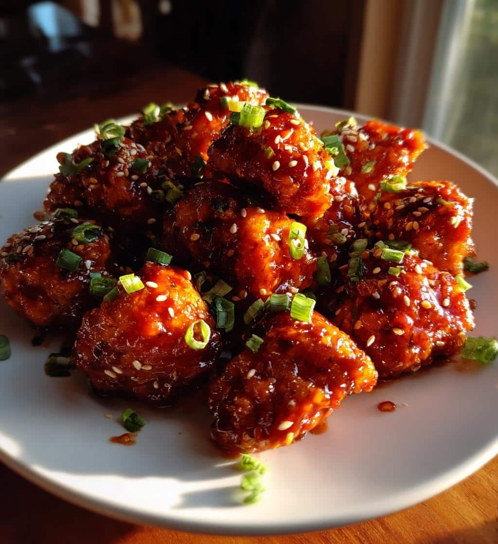 Korean gochujang chicken bites (air fryer) - detail 1