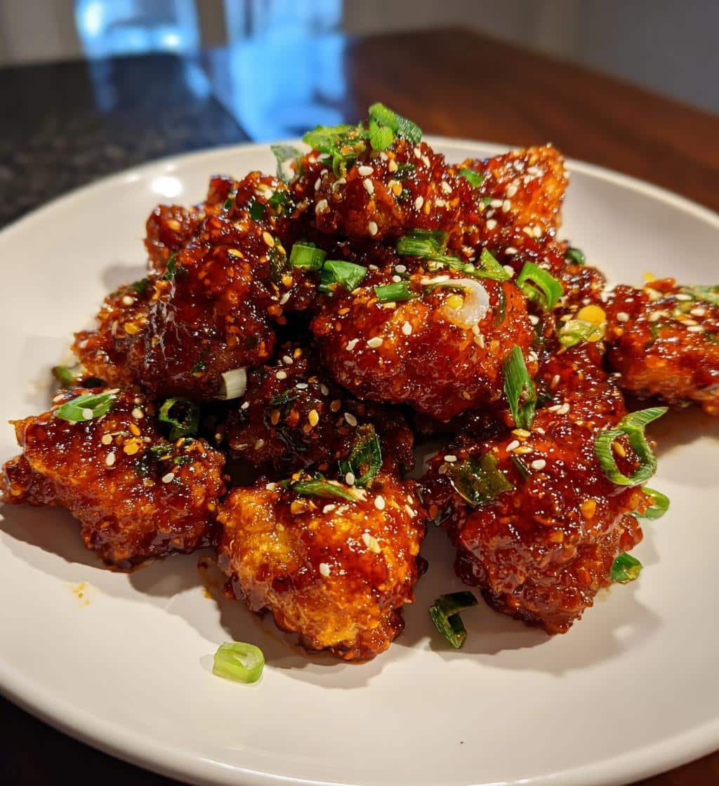 Korean gochujang chicken bites (air fryer) - detail 1