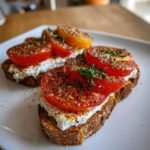 Mediterranean Tomato & Cottage Cheese Air Fryer Toast