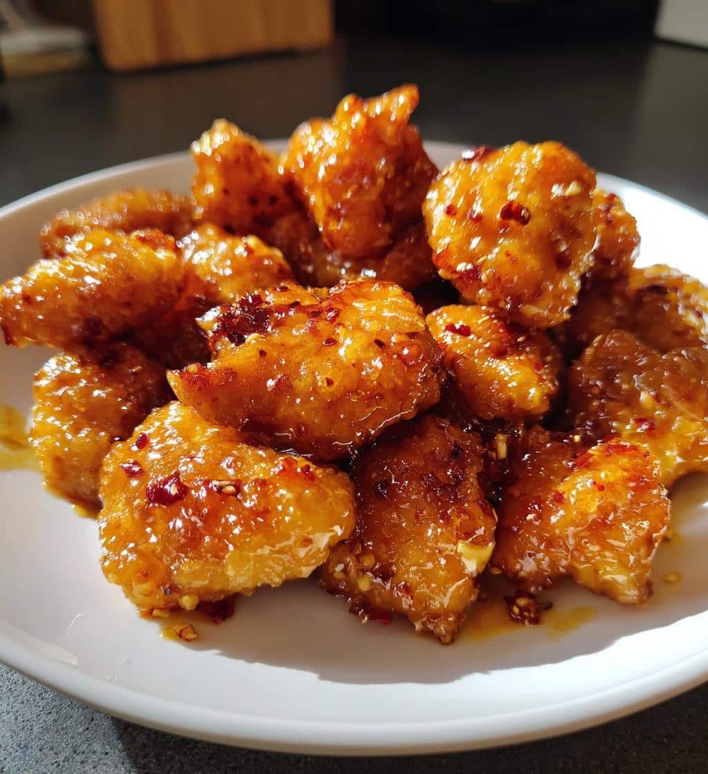 Orange chicken bites in air fryer - detail 1