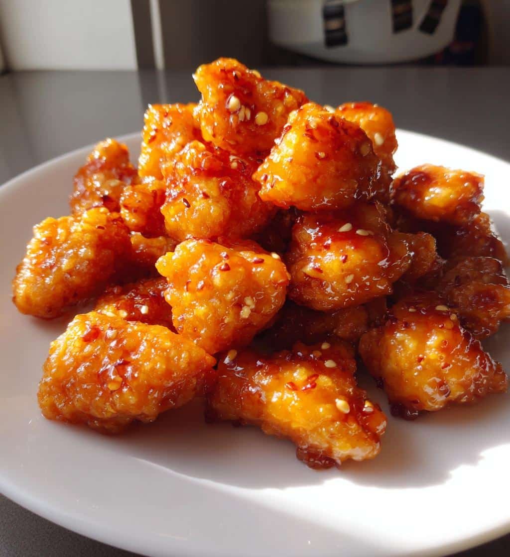Orange chicken bites in air fryer