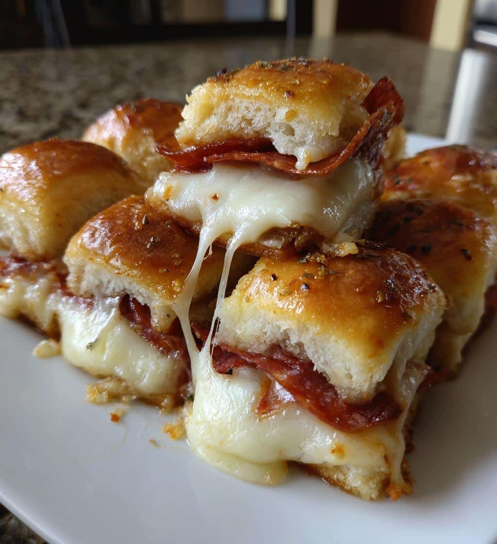 Quick Air Fryer Pepperoni Pizza Hawaiian Roll Sliders - detail 1