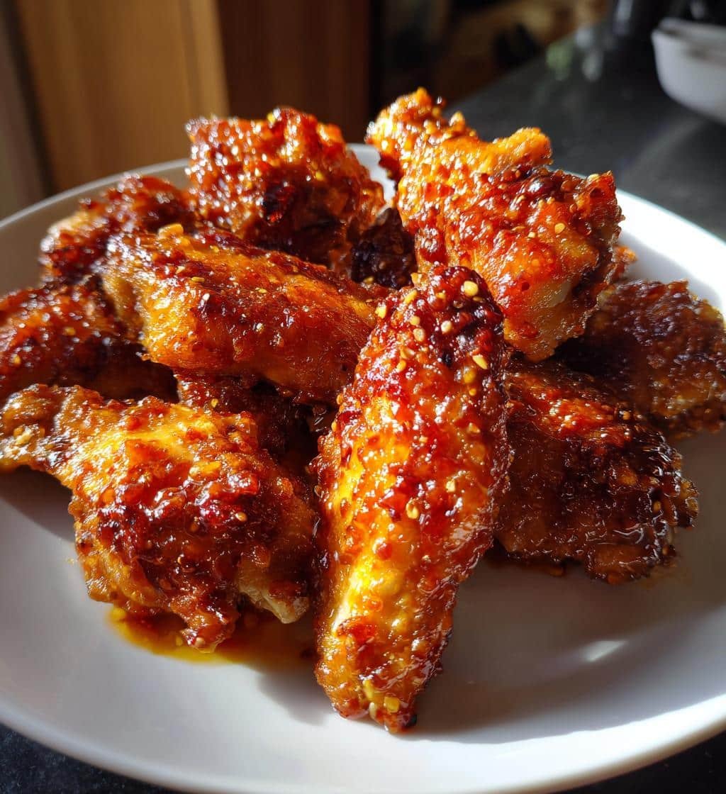Quick Crispy Honey Mustard Air Fryer Wings
