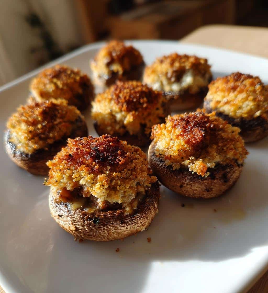 Sausage-stuffed mushroom bites (air fryer)