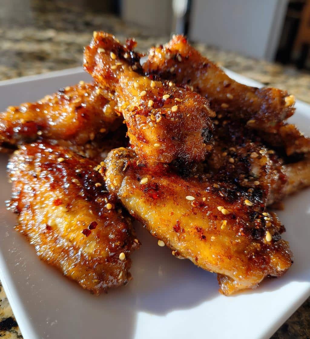 Soy Garlic Ginger Air Fryer Wings