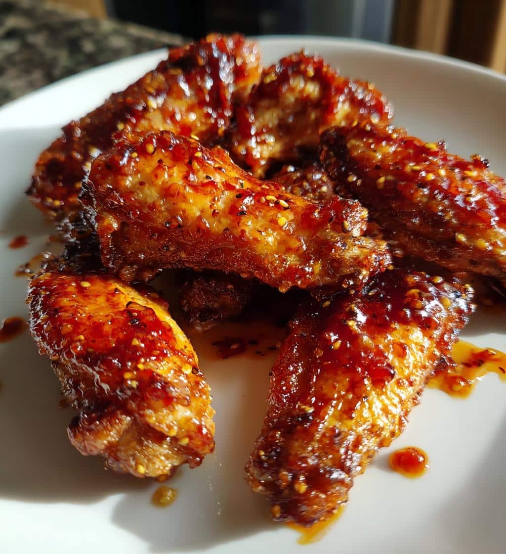 Spicy Apricot Glazed Air Fryer Wings - detail 1
