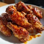 Spicy Apricot Glazed Air Fryer Wings