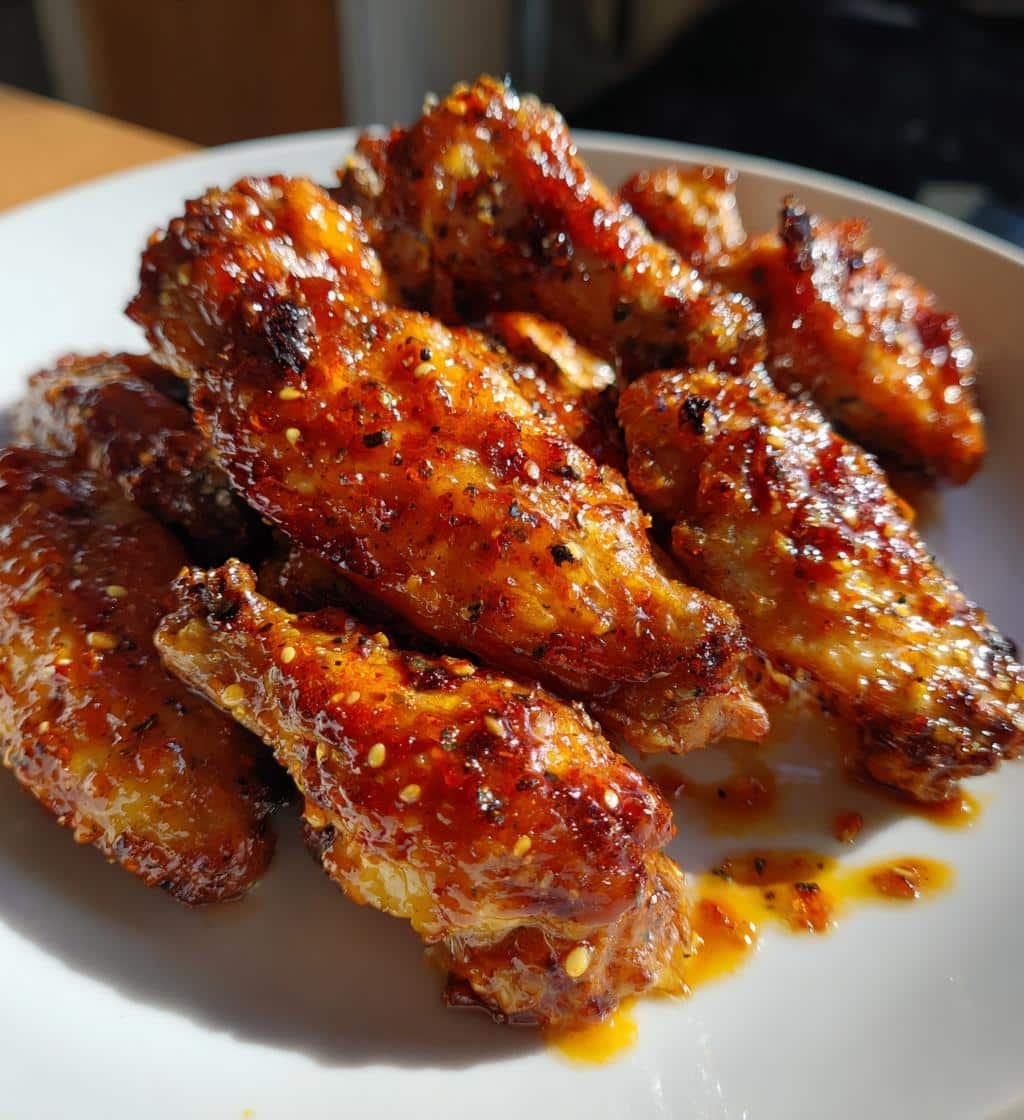 Spicy Apricot Glazed Air Fryer Wings