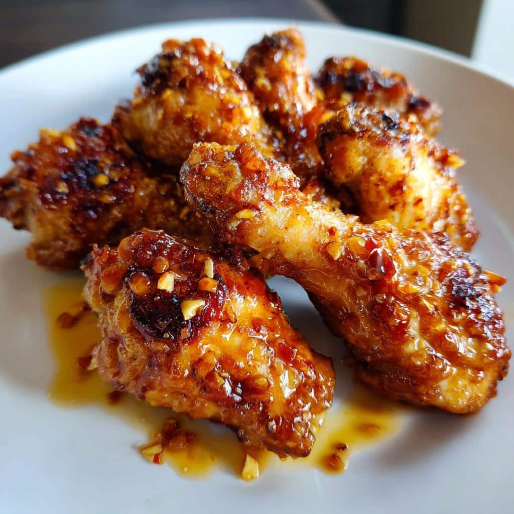 Sticky Honey Garlic Air Fryer Drumsticks