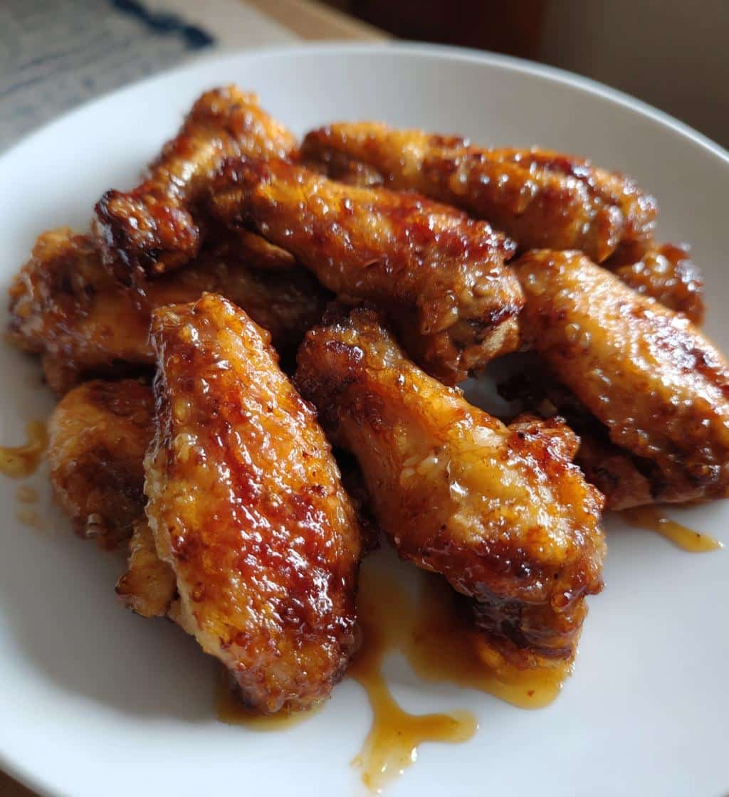 Sticky Maple Pepper Air Fryer Wings