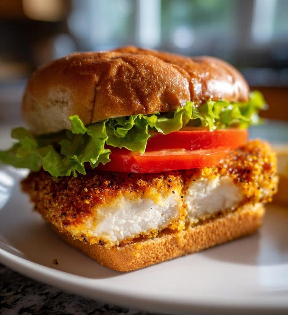 Air Fryer Almond Flour Chicken Sandwich