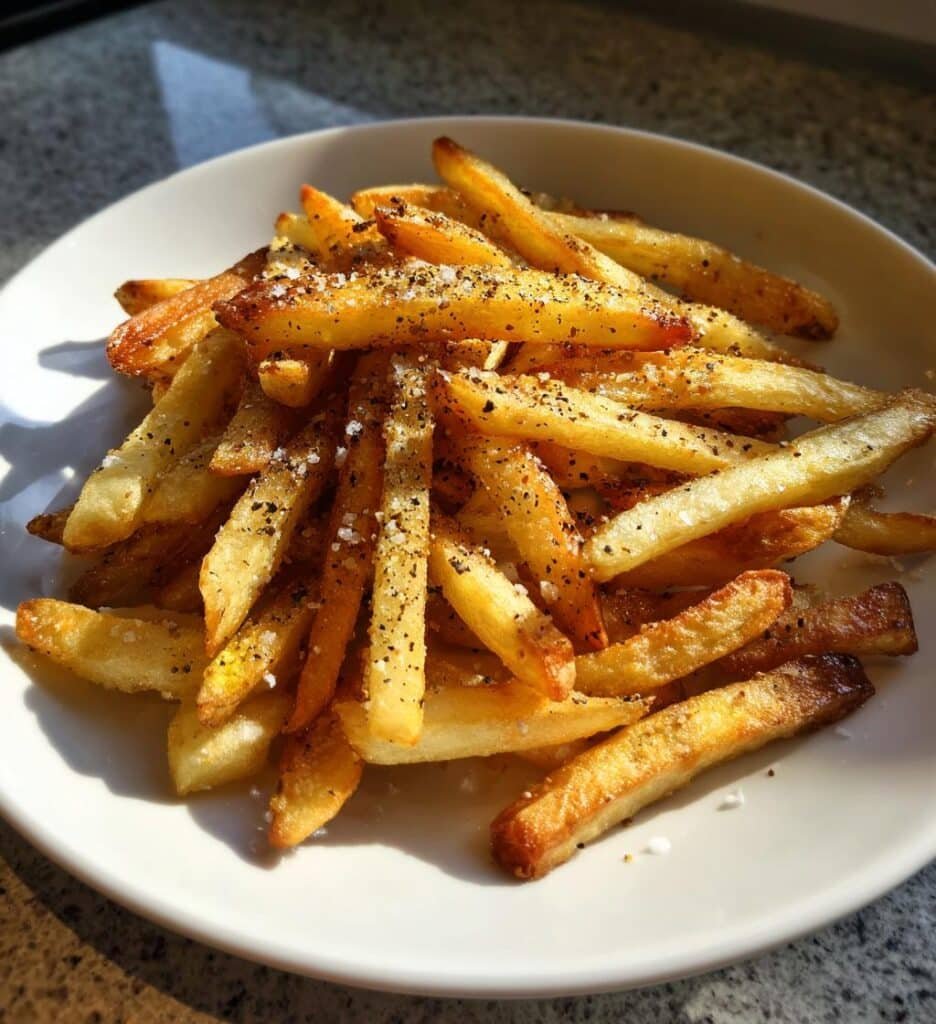 Air Fryer Black Pepper Garlic Fries