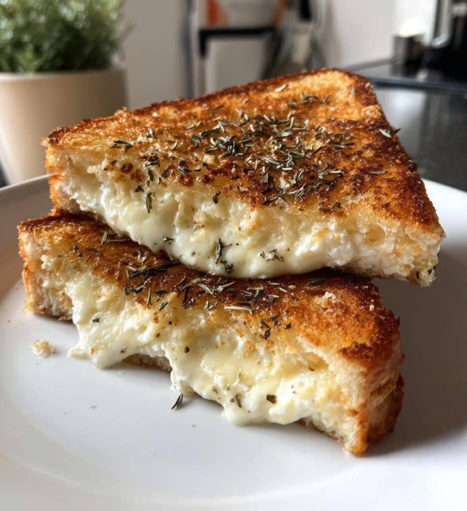 Air Fryer Burrata Grilled Cheese