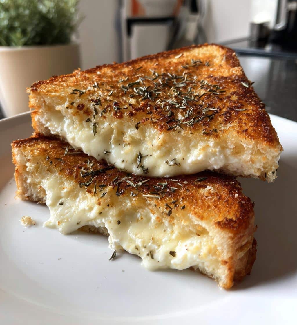 Air Fryer Burrata Grilled Cheese