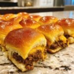 Air Fryer Cheeseburger Sliders on Hawaiian Rolls