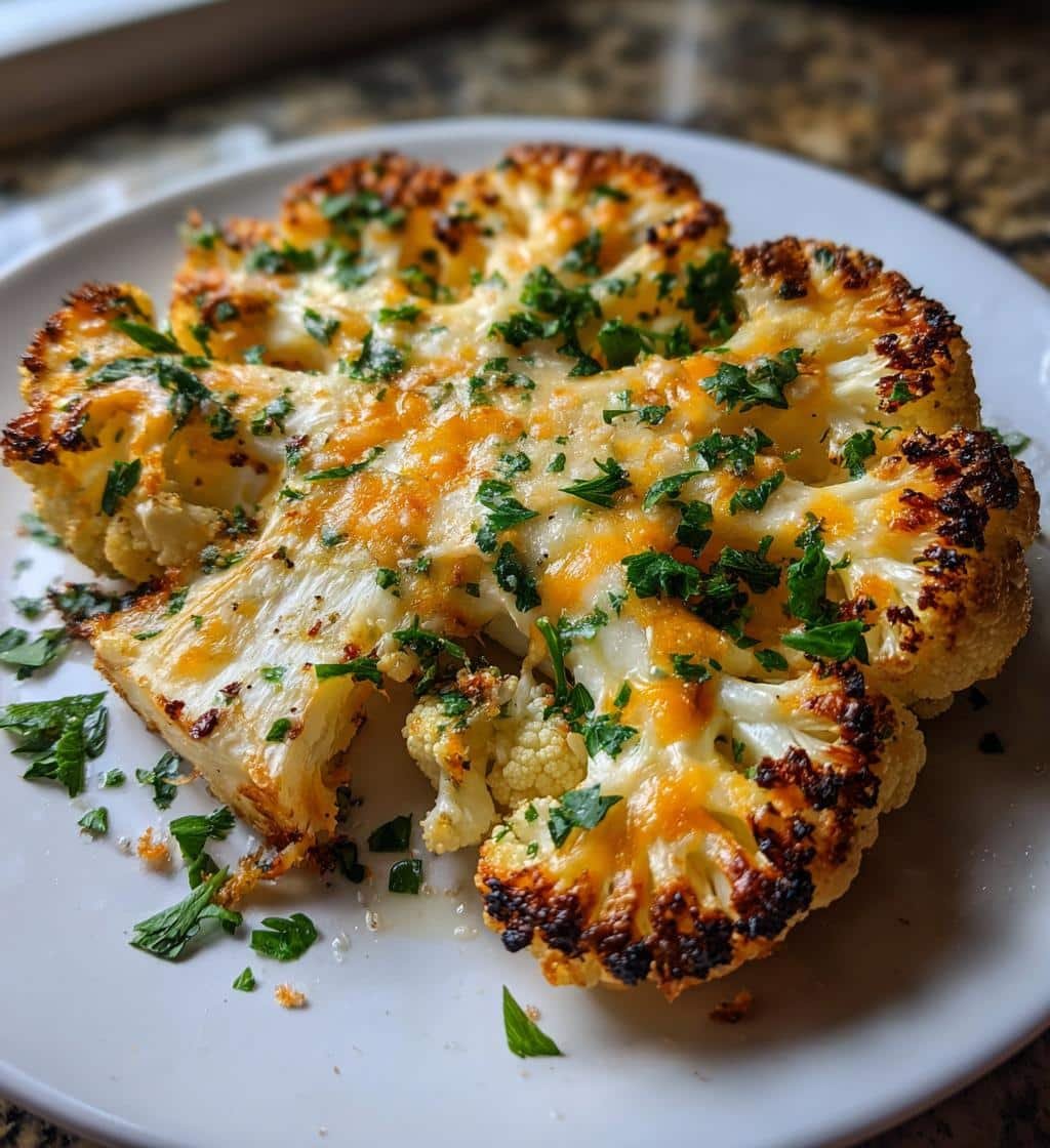Air Fryer Cheesy Cauliflower Steaks - detail 1