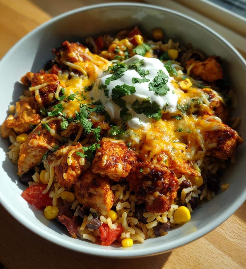 Air Fryer Chicken Burrito Bowls Recipe