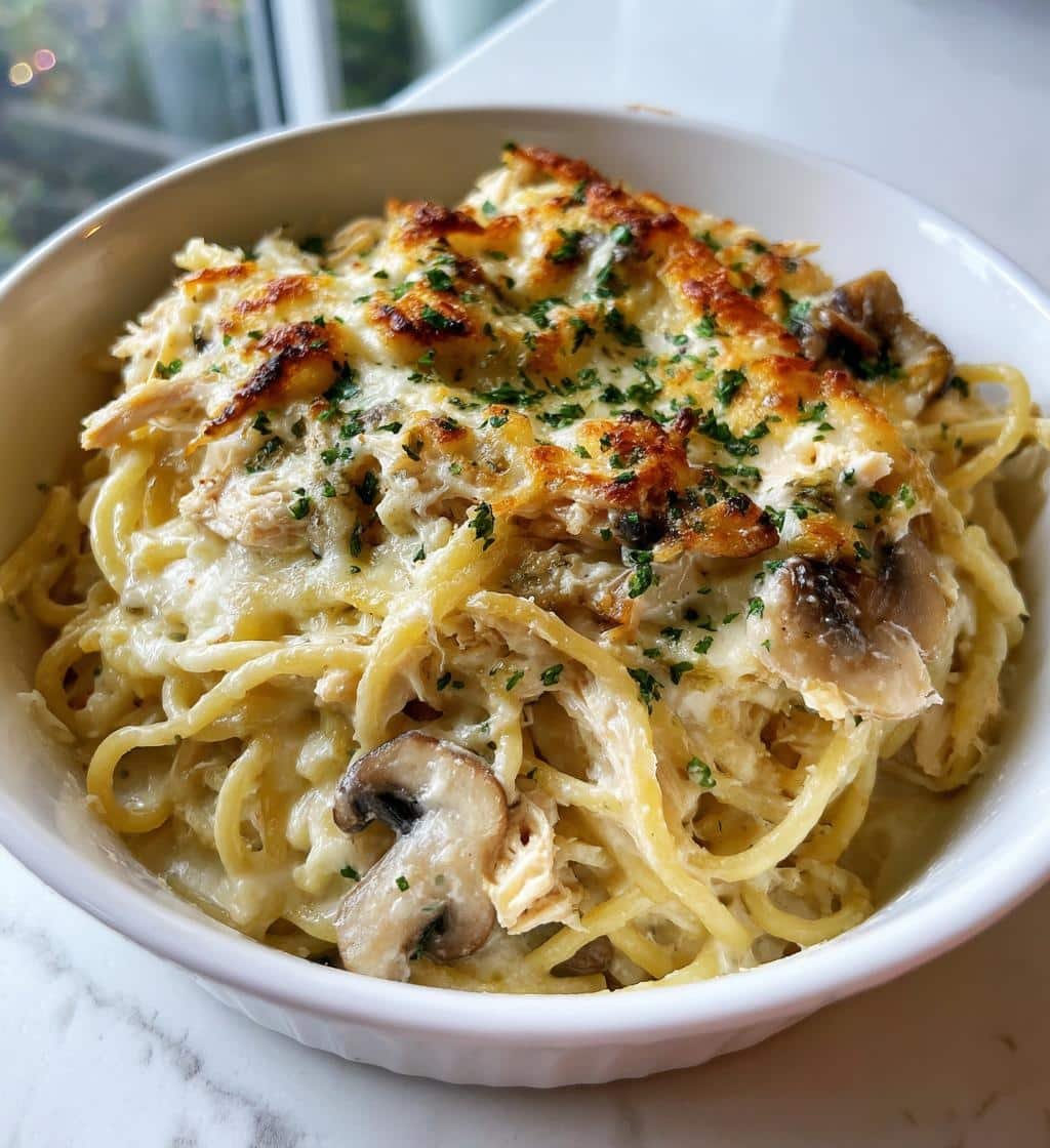 Air Fryer Chicken Tetrazzini