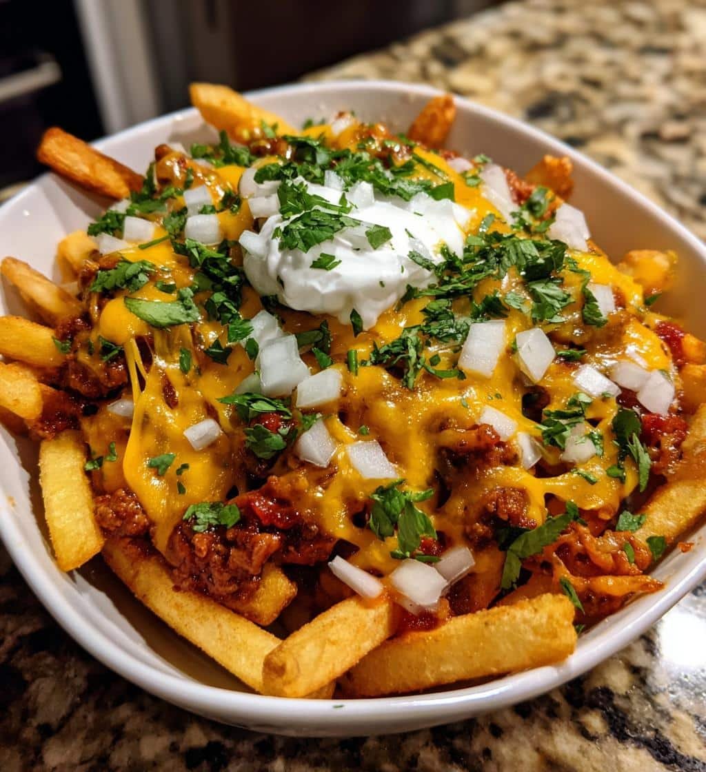 Air Fryer Chili Cheese Fries Loaded - detail 1