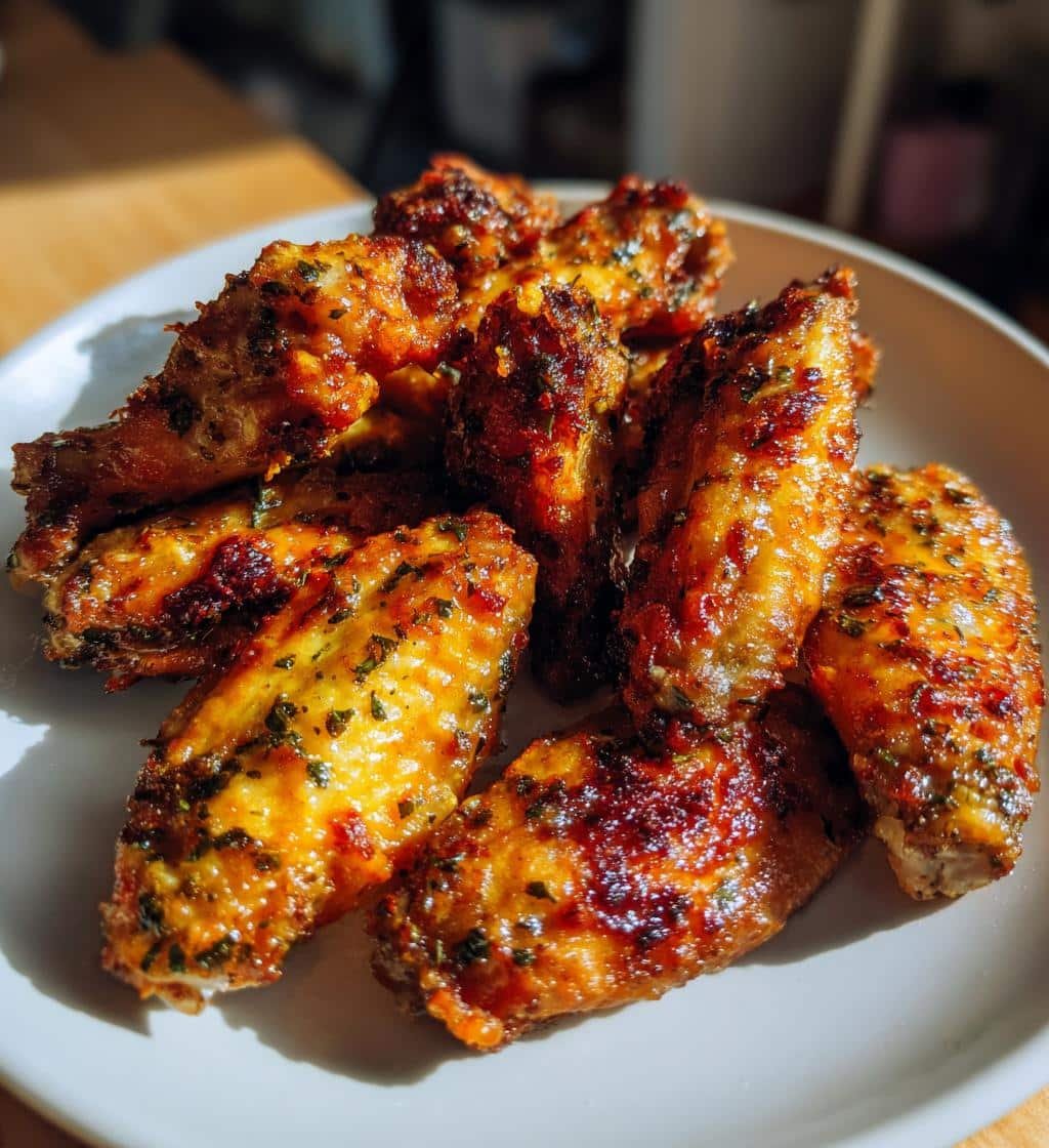 Air Fryer Crispy Lemon Herb Garlic Wings