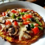 Air Fryer Crustless Loaded Cottage Cheese Pizza