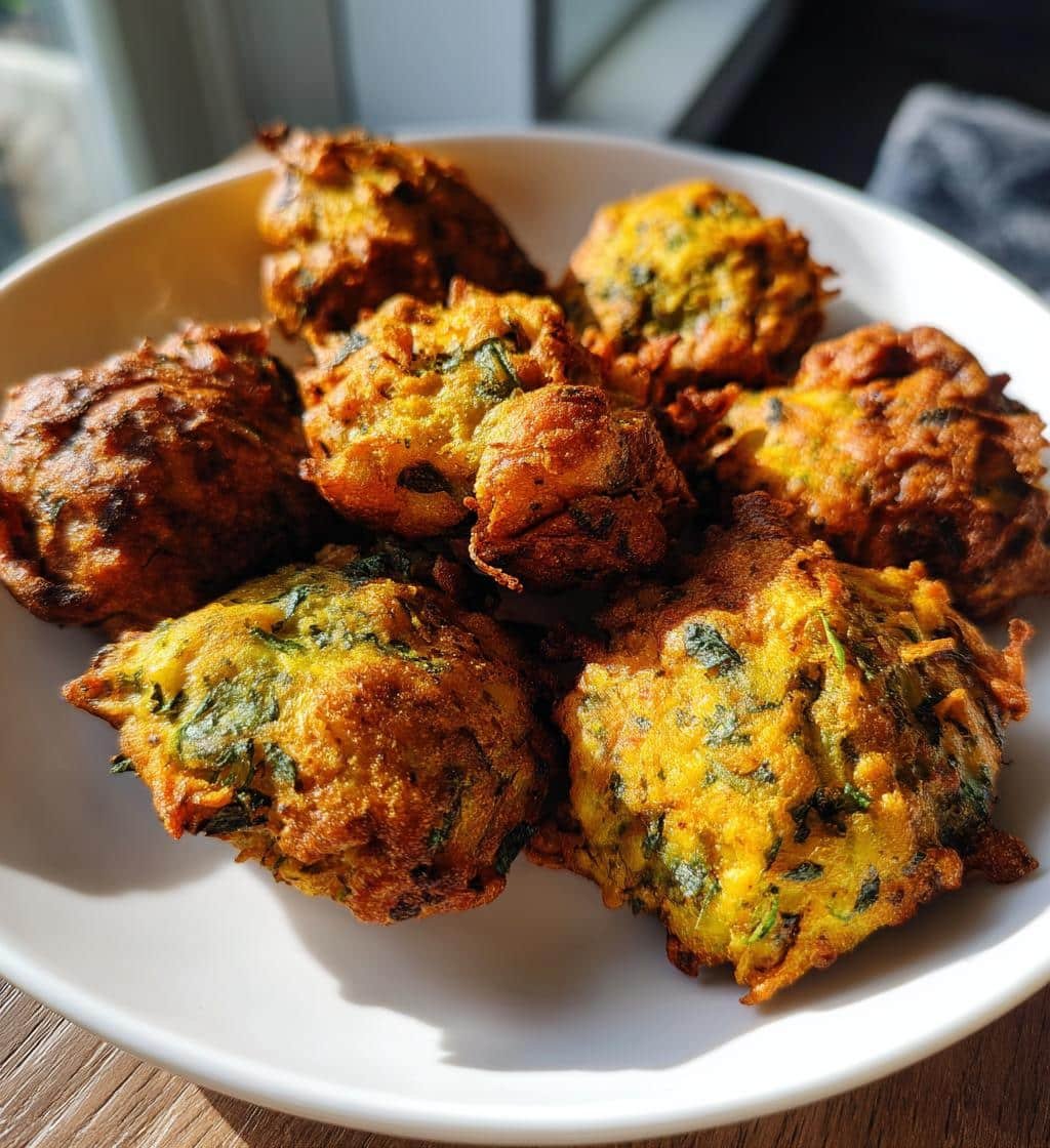 Air Fryer Delicious Pakora Spinach