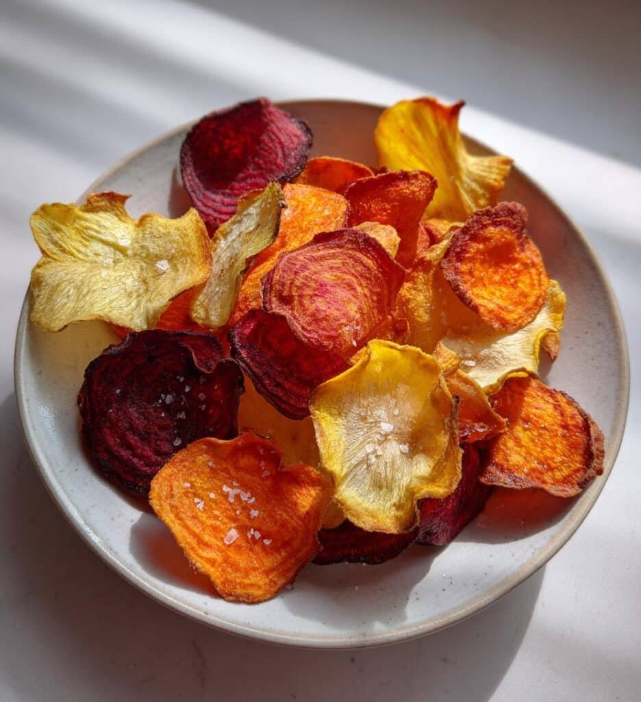 Air Fryer Diamond-Cut Root Vegetable Chips