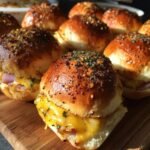 Air Fryer Everything Bagel Ham & Cheese Sliders