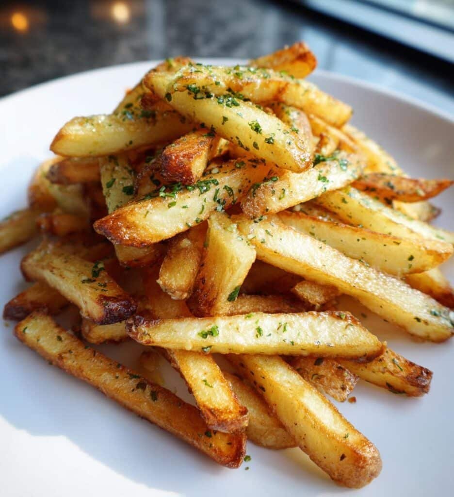 Air Fryer Garlic Butter Herb Fries