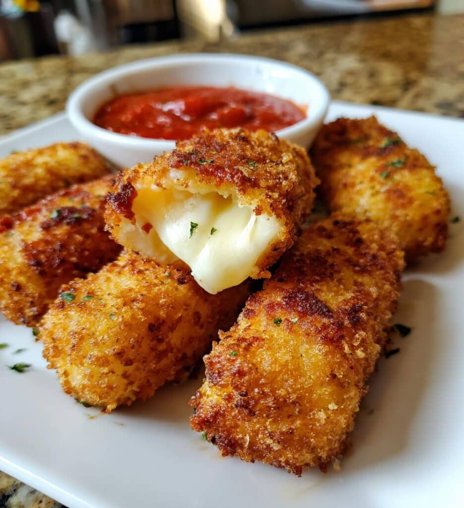 Air Fryer Kid-Friendly Mozzarella Sticks