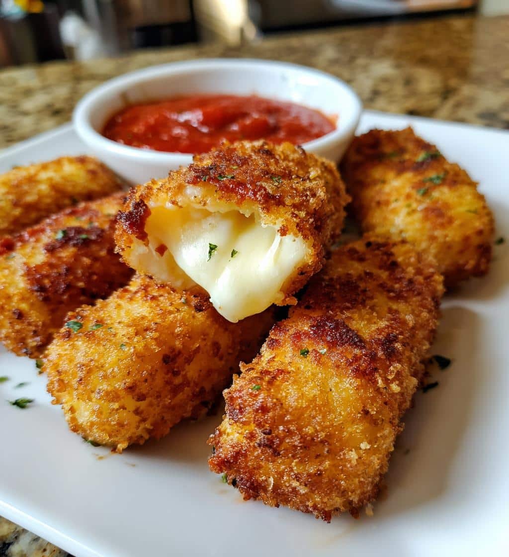 Air Fryer Kid-Friendly Mozzarella Sticks