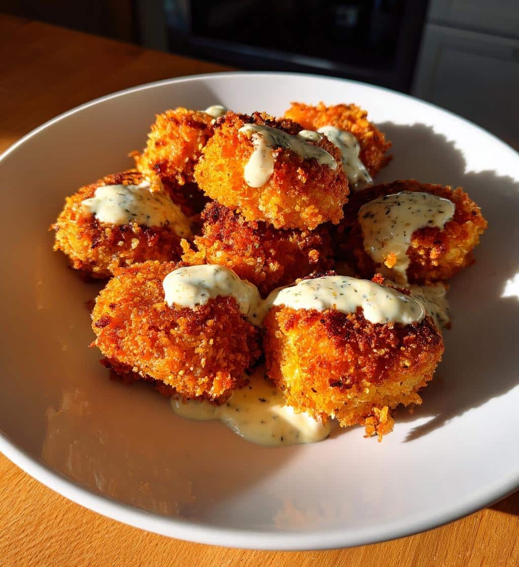 Air Fryer Nuggets with Charred Lime Crema - detail 1