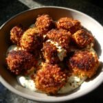 Air Fryer Nuggets with Charred Lime Crema