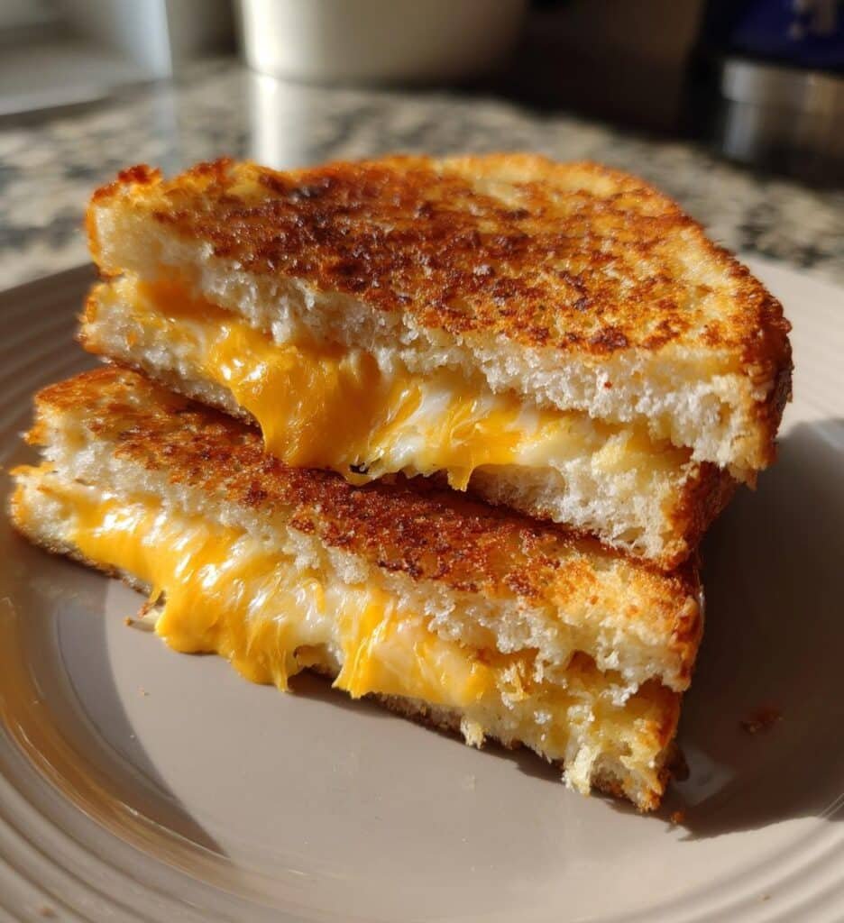 Air Fryer Potato Bread Grilled Cheese