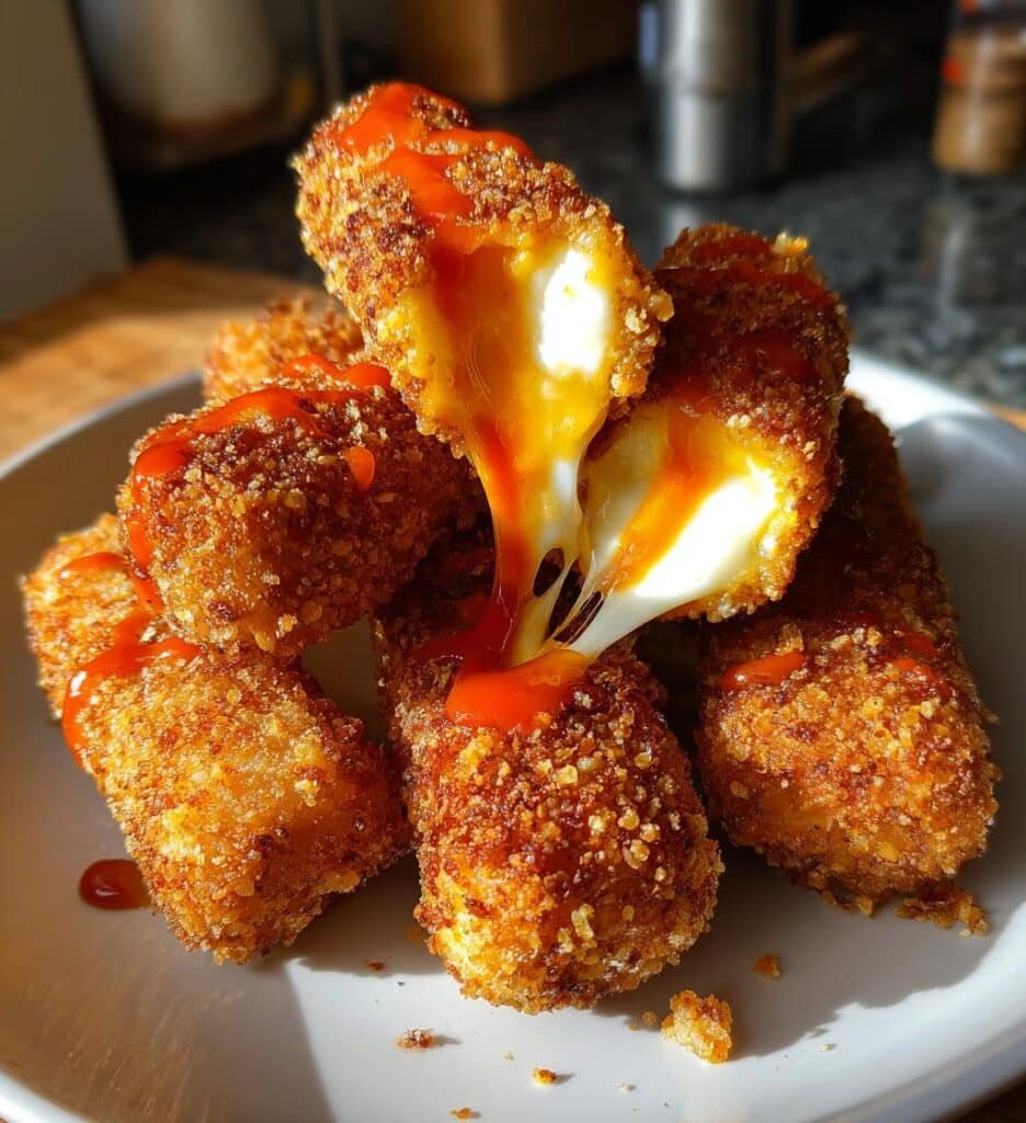Air Fryer Quick Buffalo Cheese Sticks