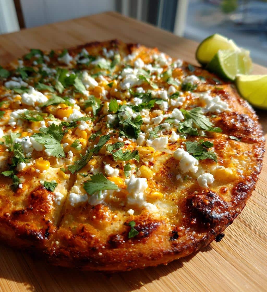 Air Fryer Quick Mexican Street Corn Pizza - detail 1