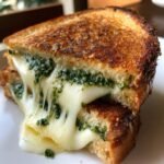 Air Fryer Quick Pesto Mozzarella Grilled Cheese