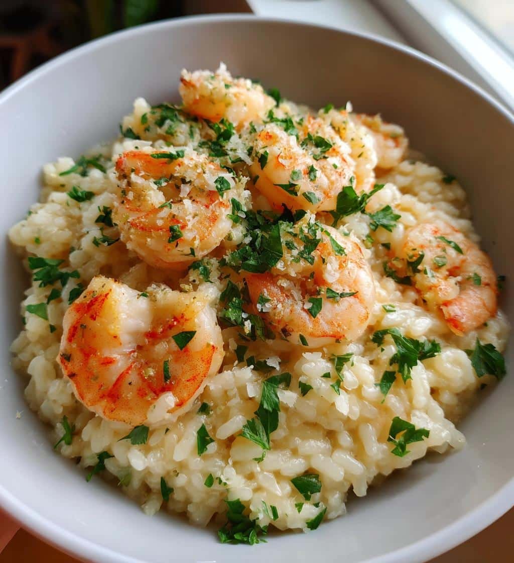 Air Fryer Shrimp Risotto Garlic