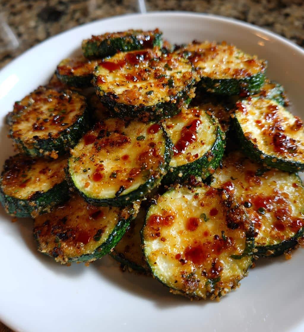 Air Fryer Sriracha Zucchini Chips - detail 1
