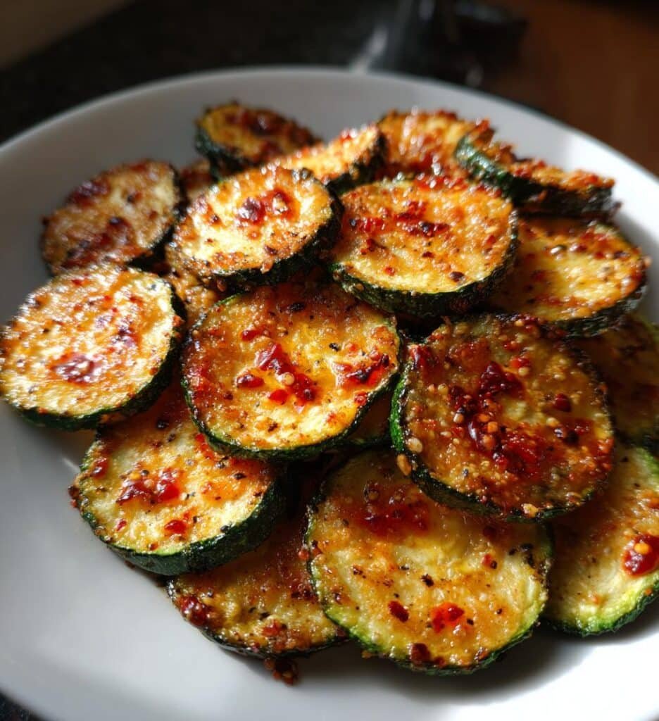 Air Fryer Sriracha Zucchini Chips