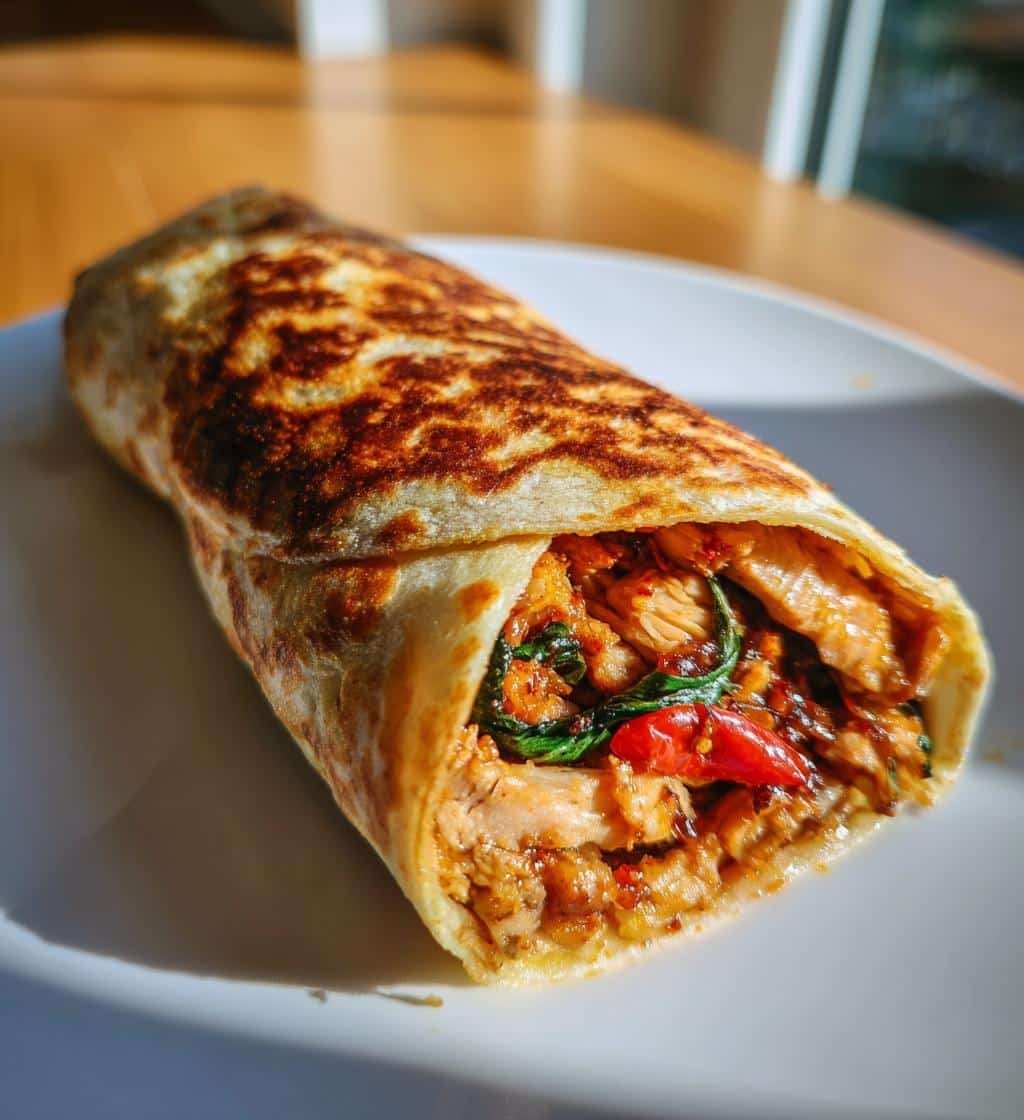 Air Fryer Thai Basil Chicken Wraps - detail 1